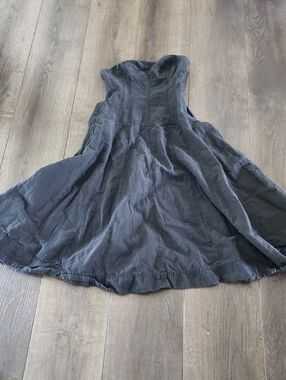 Ulla Johnson Strapless Dark Charcoal Flared Dress